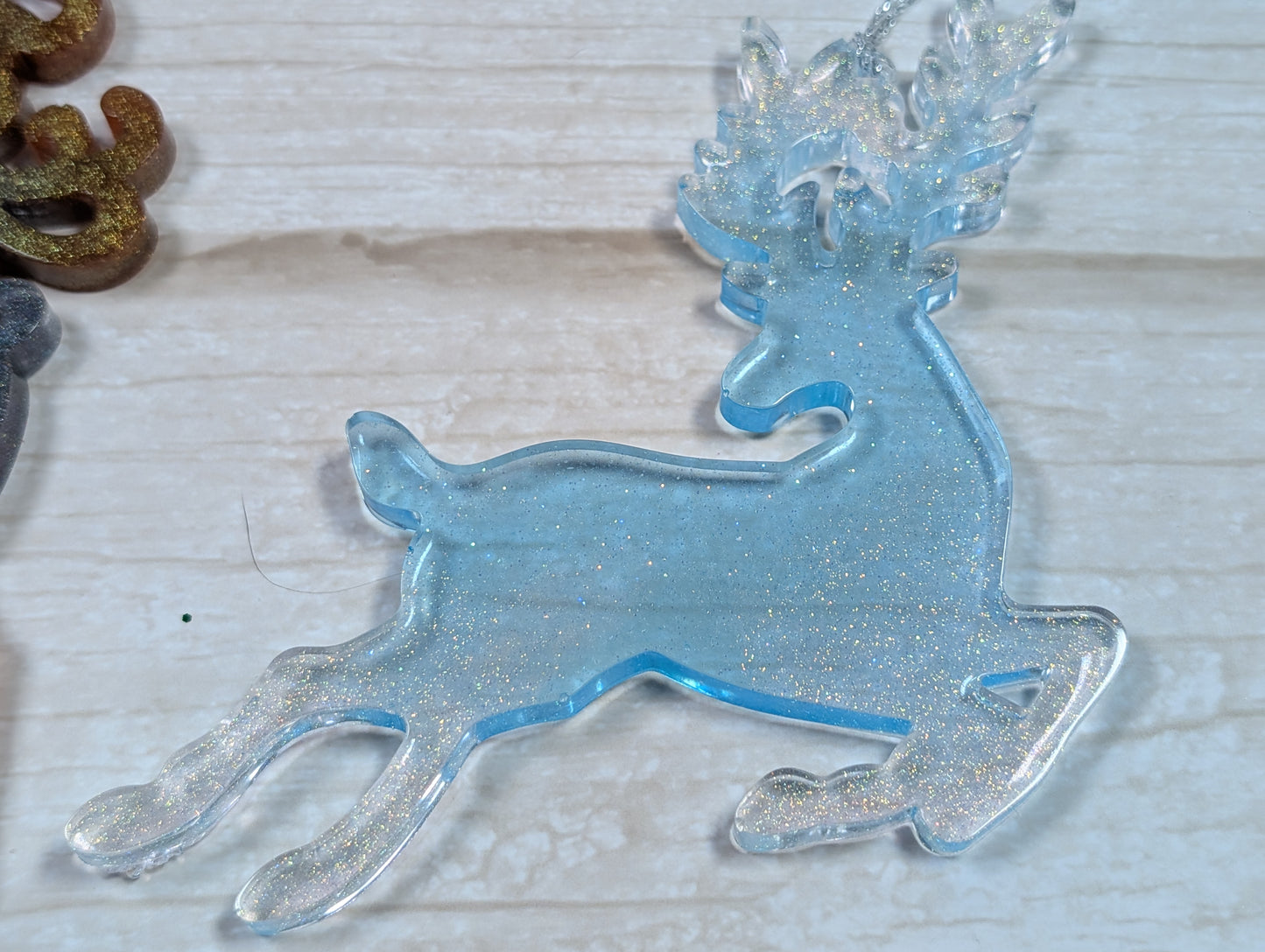 Handmade Resin Reindeer Christmas Ornaments