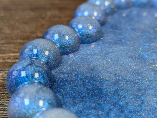 Cloud Resin Bubble Tray in Sky Blue