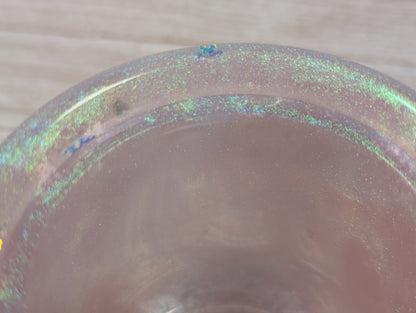 Handmade Pink Resin Jar with Lid