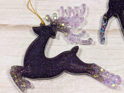 Handmade Resin Reindeer Christmas Ornaments