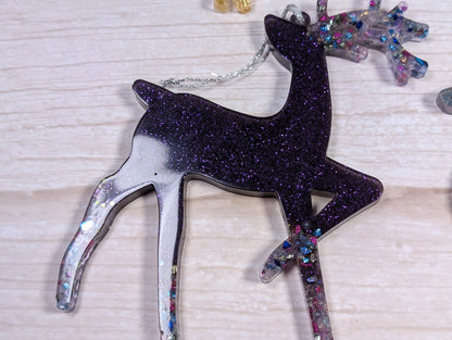 Handmade Resin Reindeer Christmas Ornaments