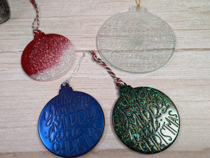 Handmade Resin Bauble Ornaments