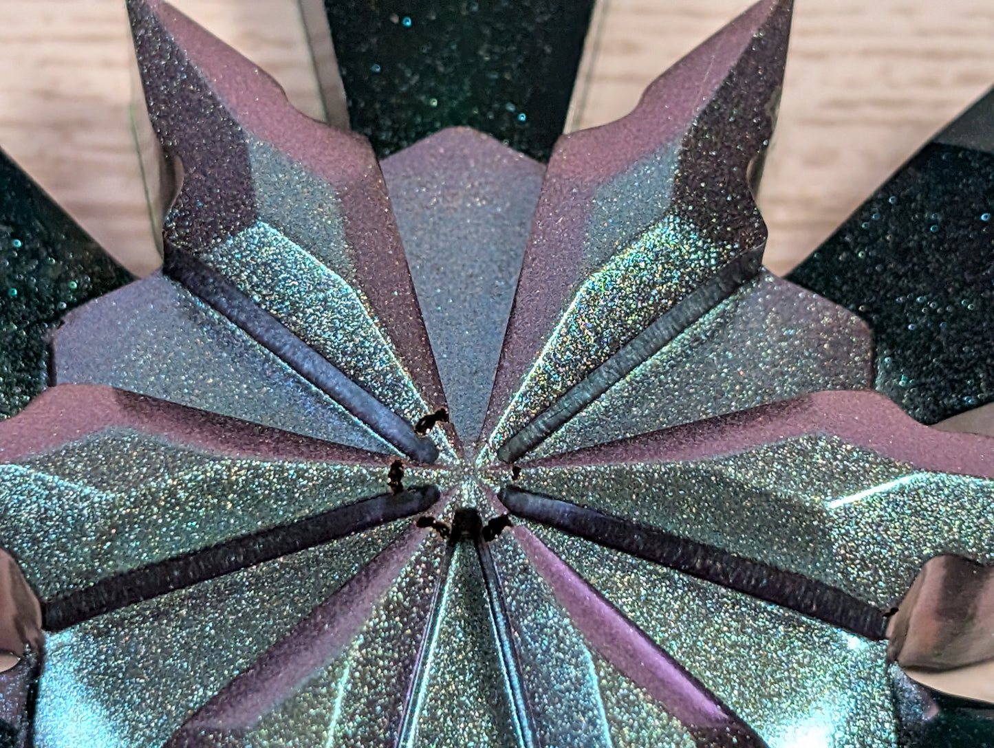 Handmade Resin Snowflake Ornament - Deep Sea