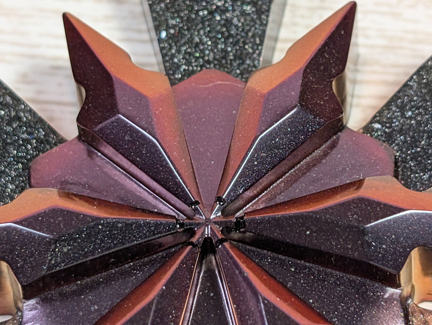 Handmade Resin Snowflake Ornament - Gothic