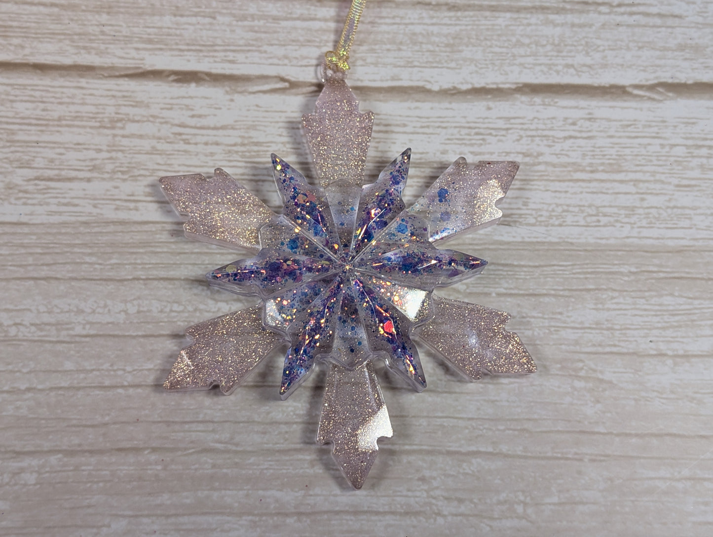 Handmade Resin Snowflake Ornament - Fairy