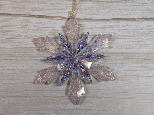 Handmade Resin Snowflake Ornament - Fairy