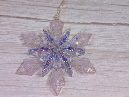 Handmade Resin Snowflake Ornament - Fairy