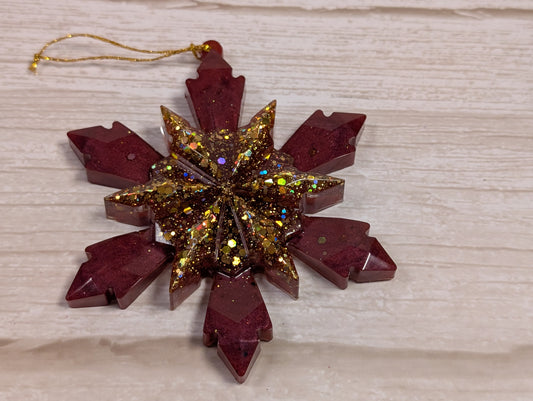 Handmade Resin Snowflake Ornament - Classic
