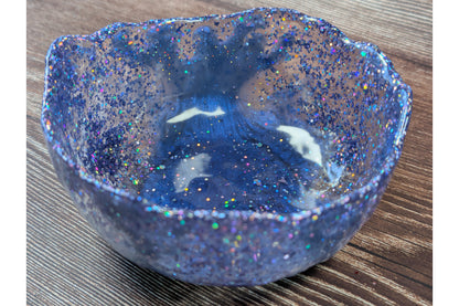 Cornflower Blue Textured Resin Bowl