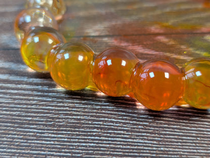 Bubble Edge Resin Tray – Bloom in Amber