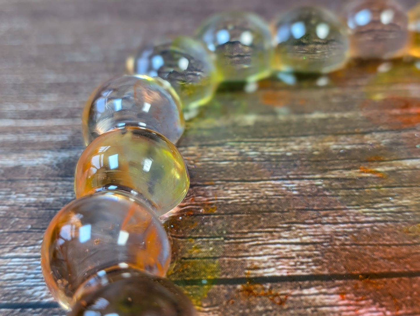 Bubble Edge Resin Tray – Bloom in Amber