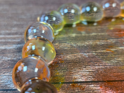 Bubble Edge Resin Tray – Bloom in Amber