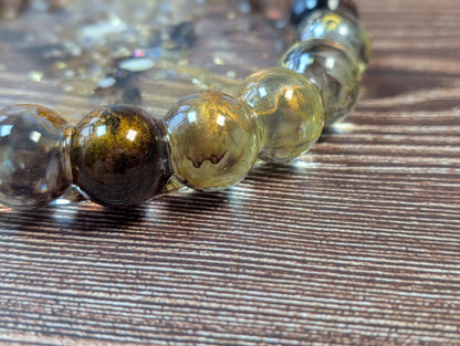 Coffee & Caramel Galaxy Geode Bubble Tray