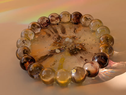Coffee & Caramel Galaxy Geode Bubble Tray