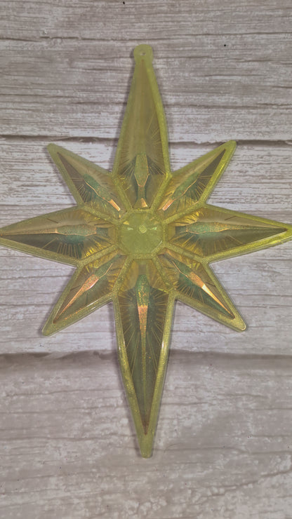 Handmade Chameleon Star Ornament – Solar Flare