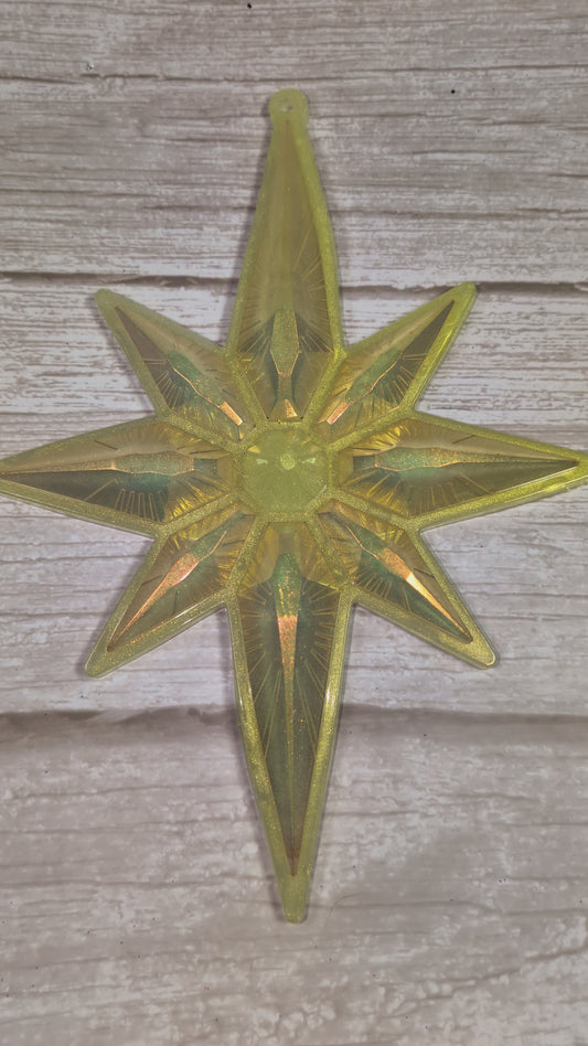Handmade Chameleon Star Ornament – Solar Flare