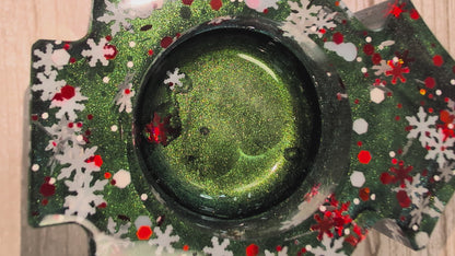 Handmade Resin Christmas Tree Tealight Holder