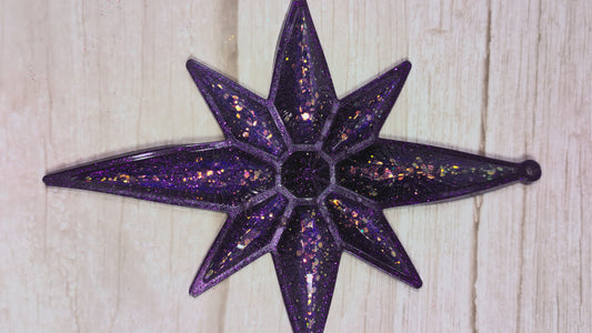Handmade Chameleon Star Ornament – Amethyst