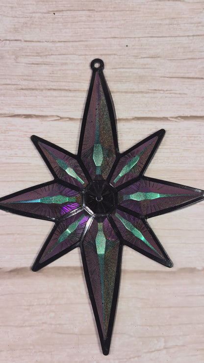 Handmade Chameleon Star Ornament – Space Witch