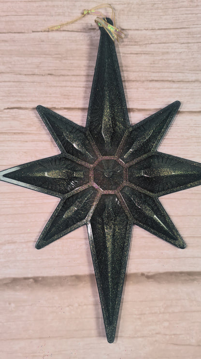Handmade Chameleon Star Ornament – Sea Green