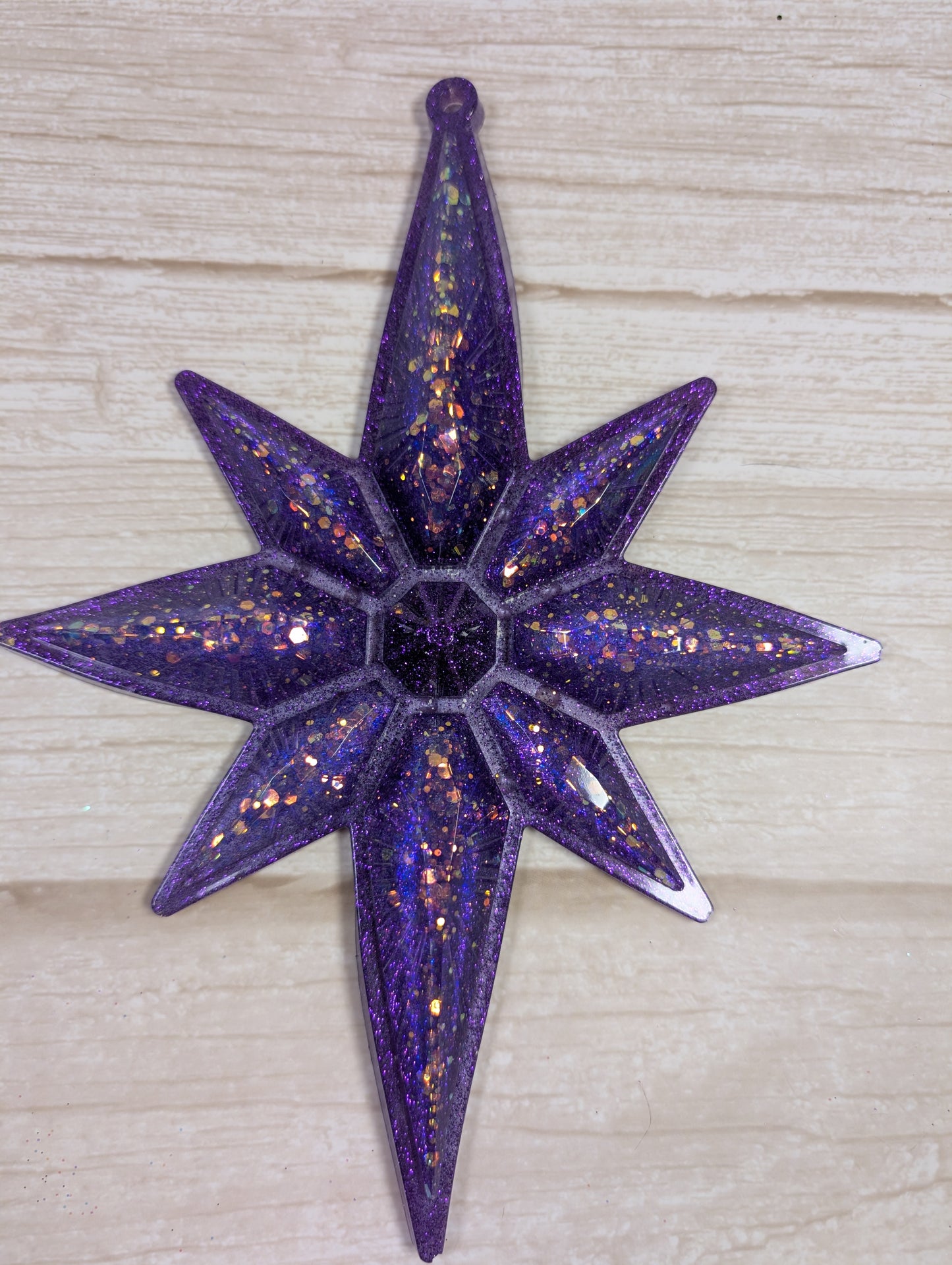 Handmade Chameleon Star Ornament – Amethyst