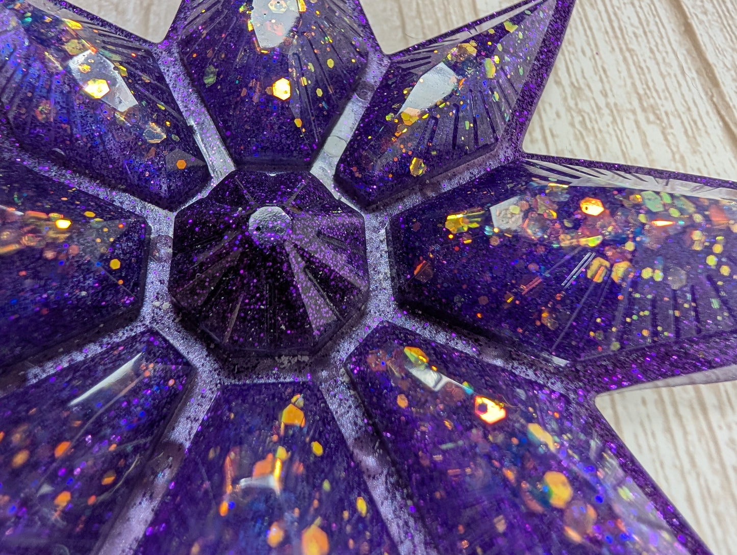 Handmade Chameleon Star Ornament – Amethyst