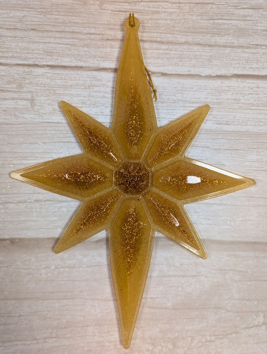 Handmade Chameleon Star Ornament – Honey Gold