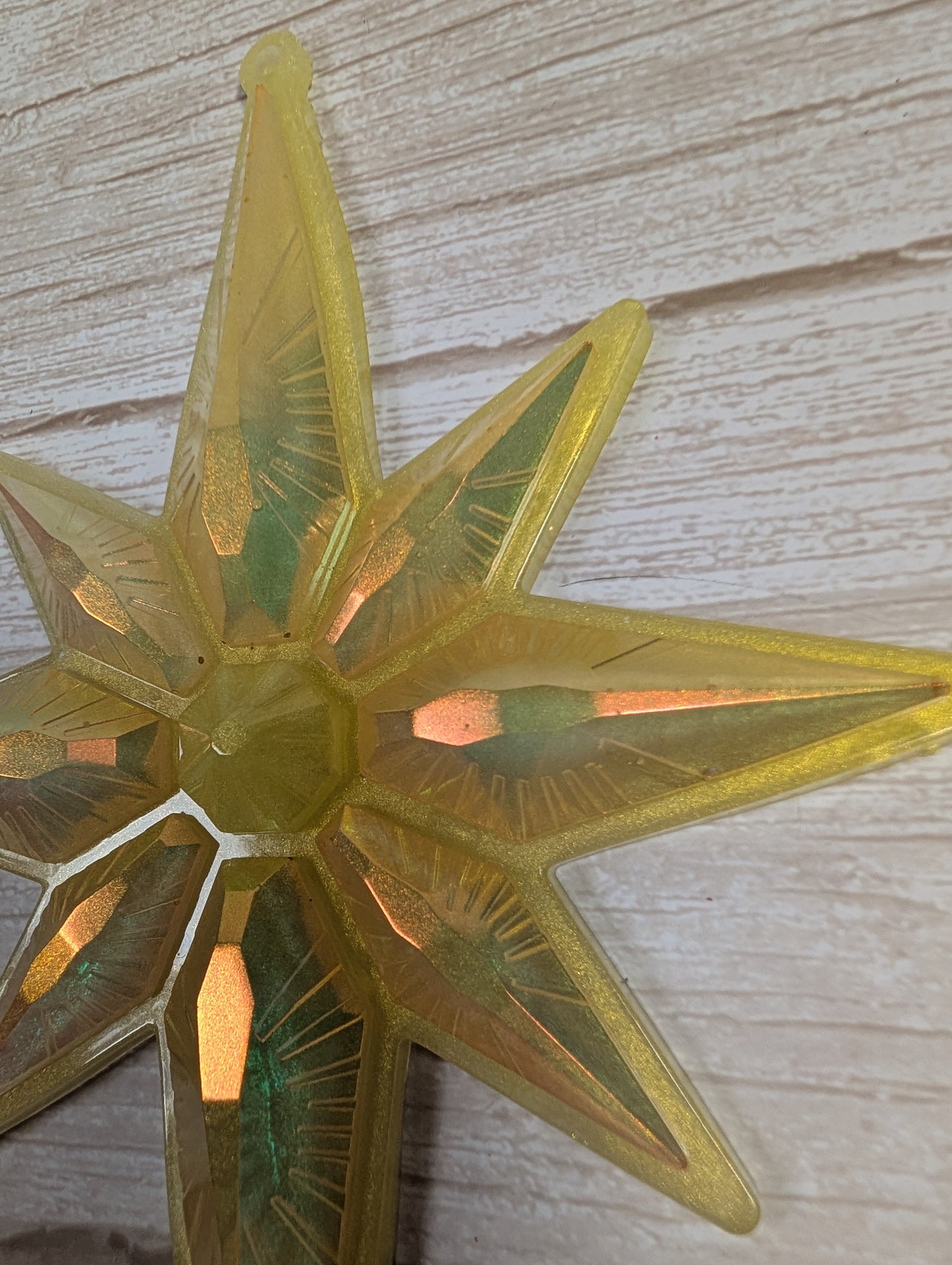 Handmade Chameleon Star Ornament – Solar Flare