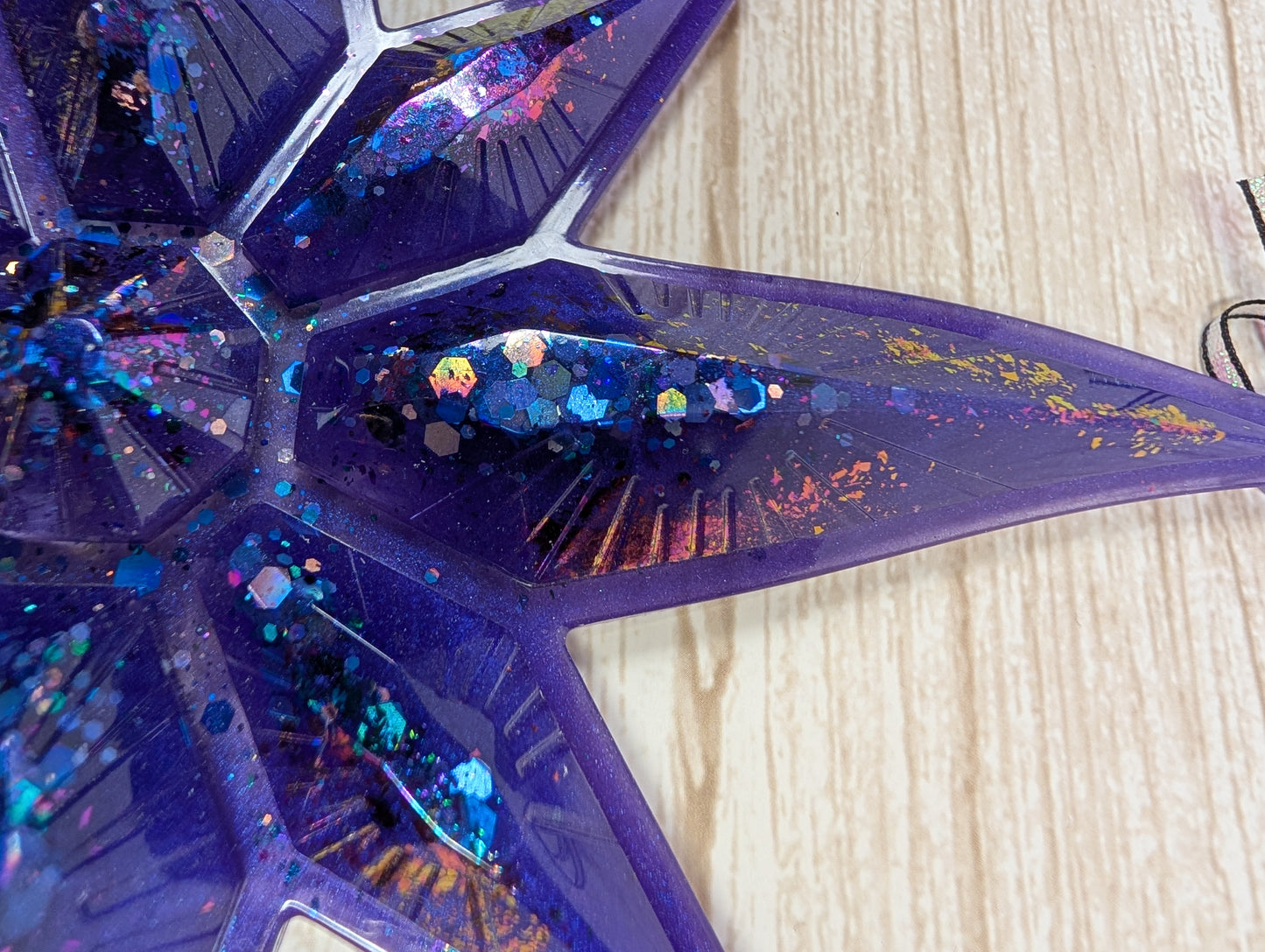 Handmade Chameleon Star Ornament – Purple Dream