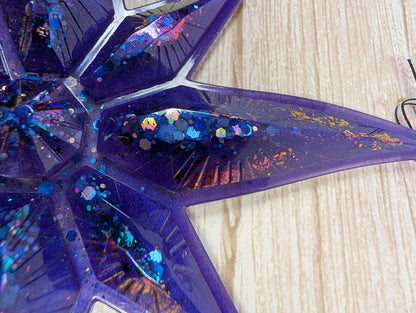 Handmade Chameleon Star Ornament – Purple Dream
