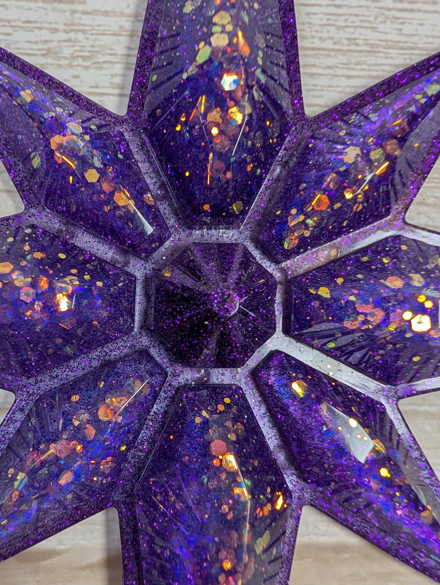 Handmade Chameleon Star Ornament – Amethyst