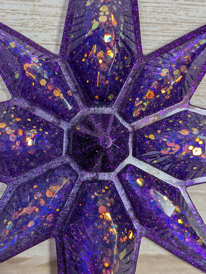 Handmade Chameleon Star Ornament – Amethyst