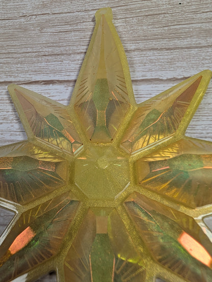 Handmade Chameleon Star Ornament – Solar Flare