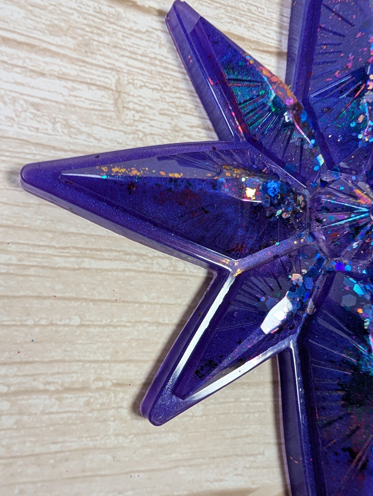 Handmade Chameleon Star Ornament – Purple Dream