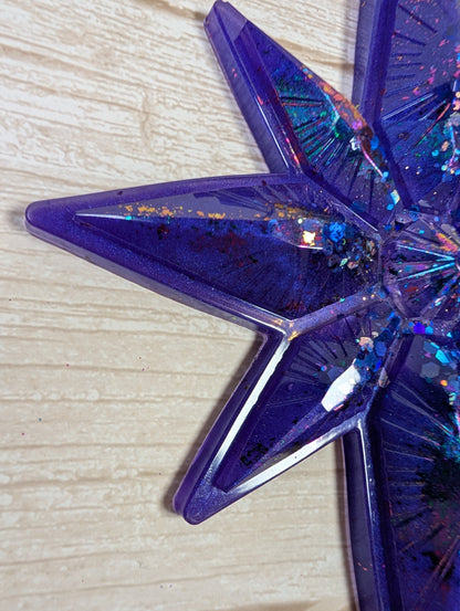 Handmade Chameleon Star Ornament – Purple Dream