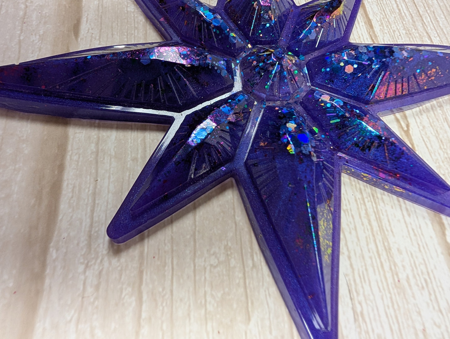 Handmade Chameleon Star Ornament – Purple Dream