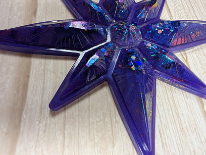 Handmade Chameleon Star Ornament – Purple Dream