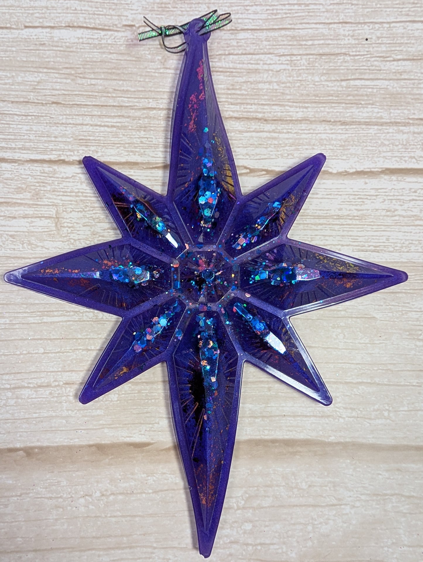 Handmade Chameleon Star Ornament – Purple Dream