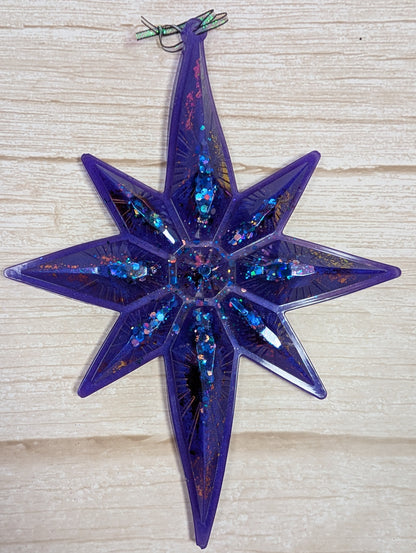 Handmade Chameleon Star Ornament – Purple Dream