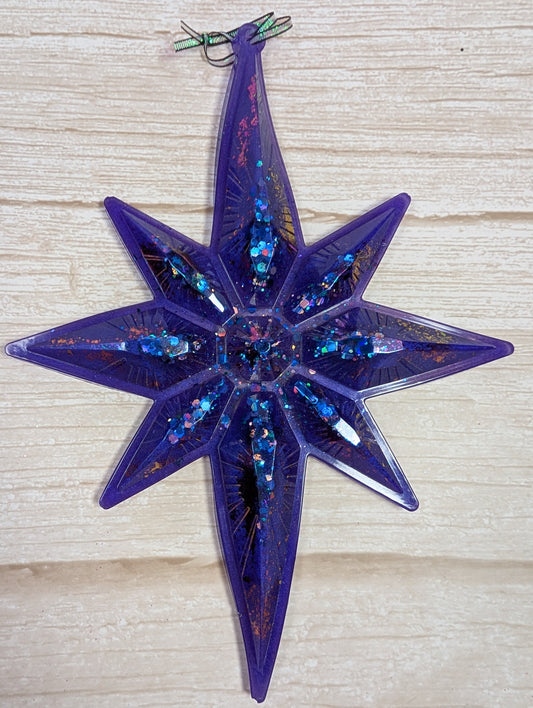 Handmade Chameleon Star Ornament – Purple Dream