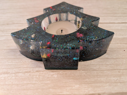 Handmade Resin Christmas Tree Tealight Holder