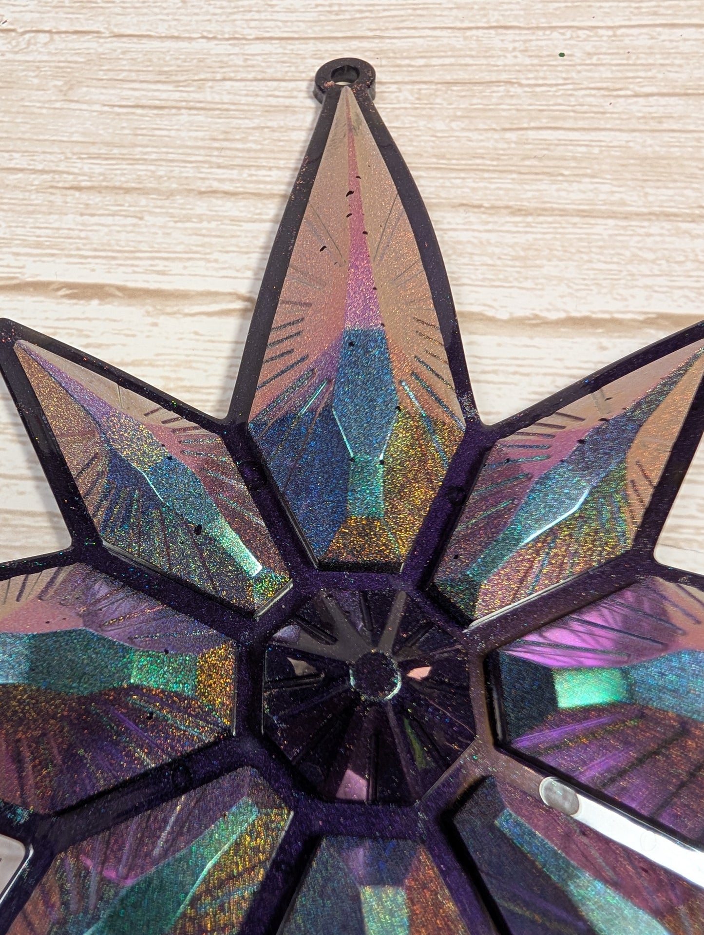 Handmade Chameleon Star Ornament – Space Witch