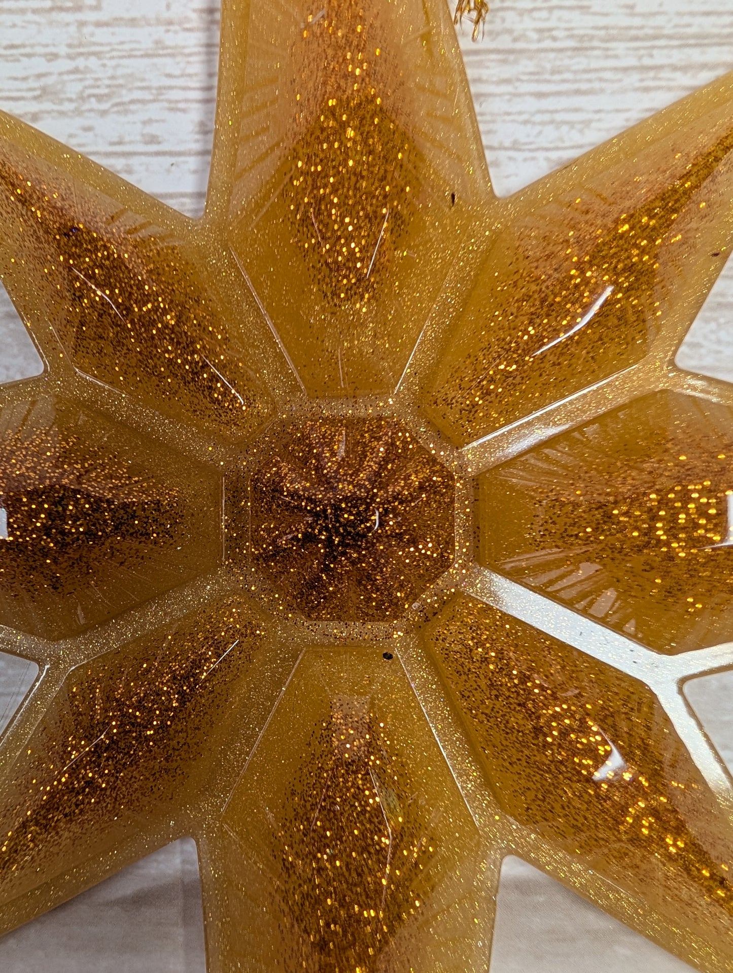 Handmade Chameleon Star Ornament – Honey Gold