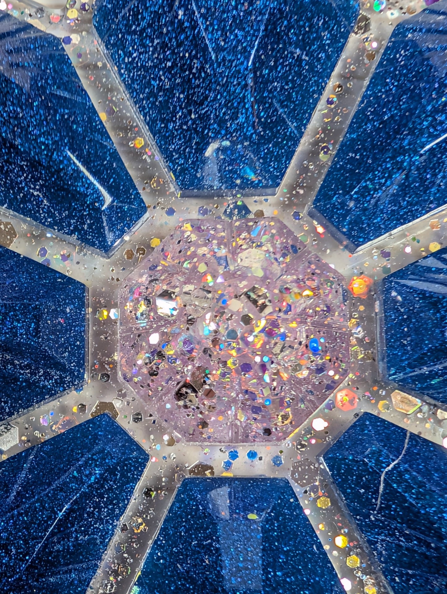 Handmade Chameleon Star Ornament – Blue Crystal