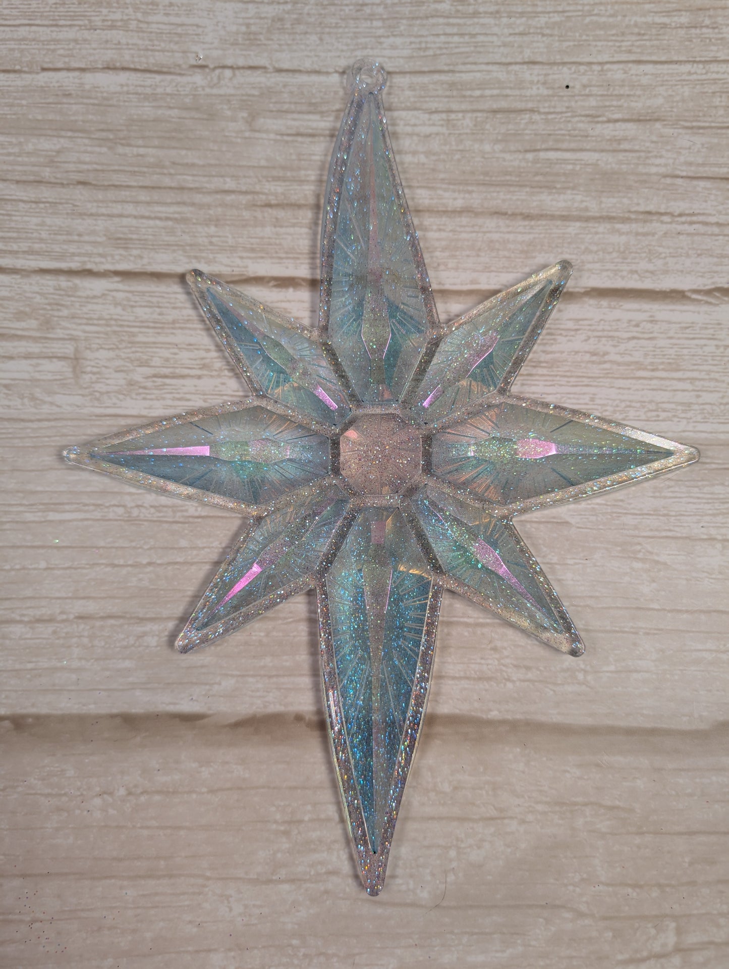 Handmade Chameleon Star Ornament – Winter Fae